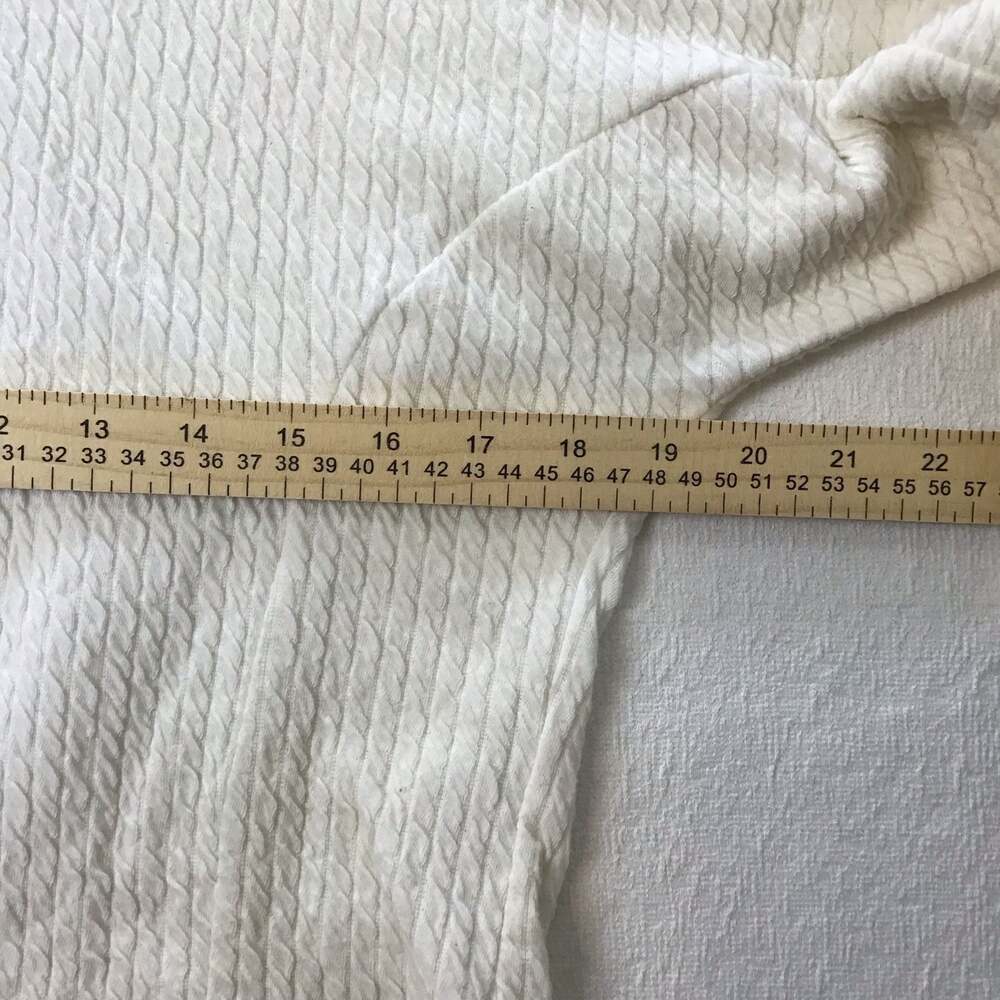 Anthropologie Arya White Cream Textured Long Sleeve Pullover Top Size M - Picture 5 of 11